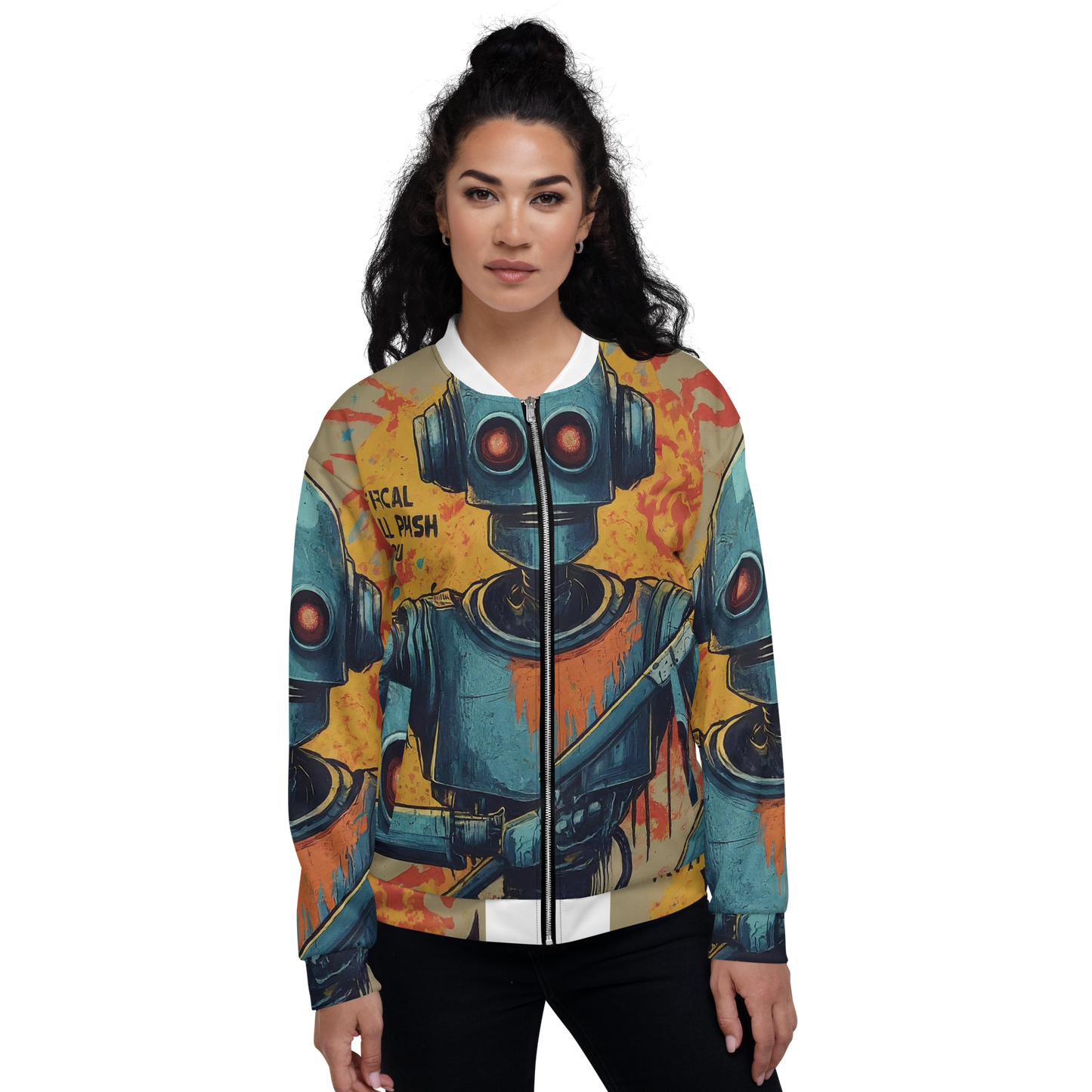 Roboartistic Unisex Bomber Jacket