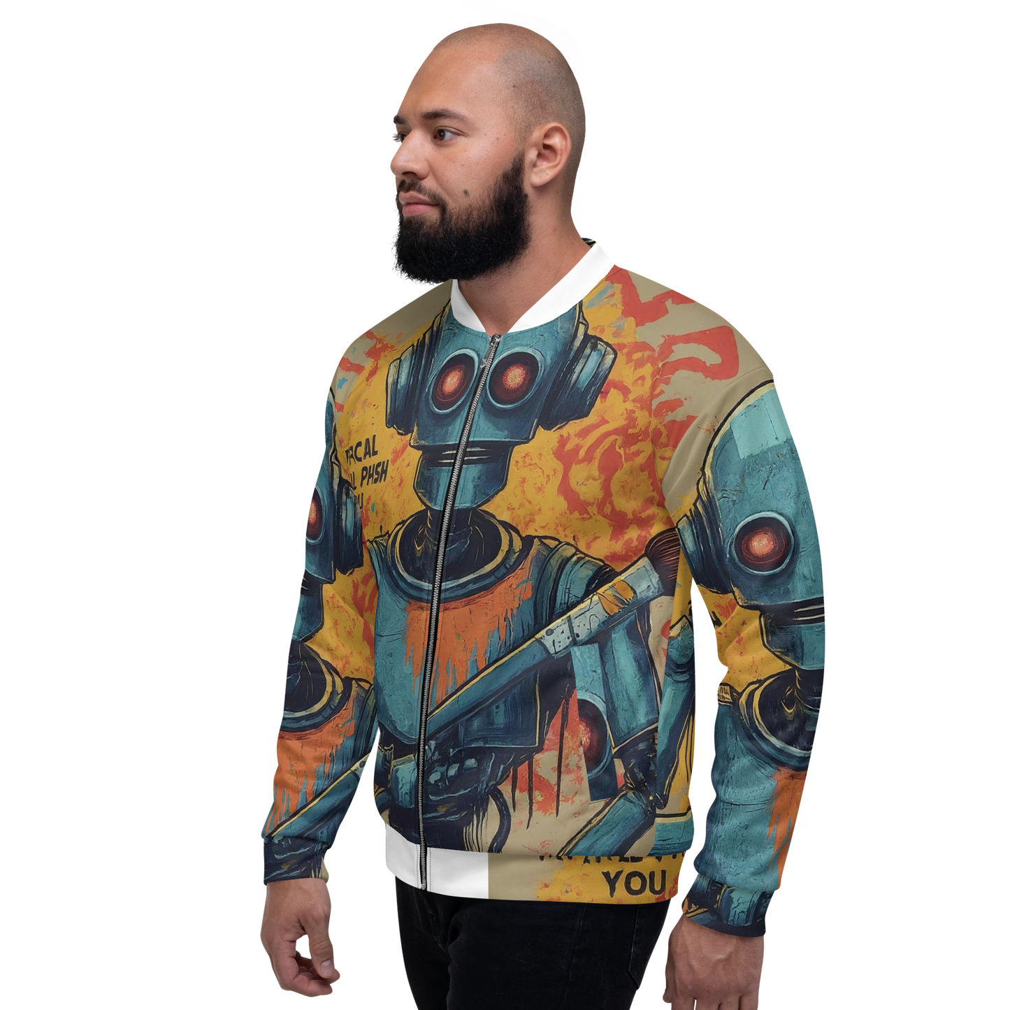 Roboartistic Unisex Bomber Jacket