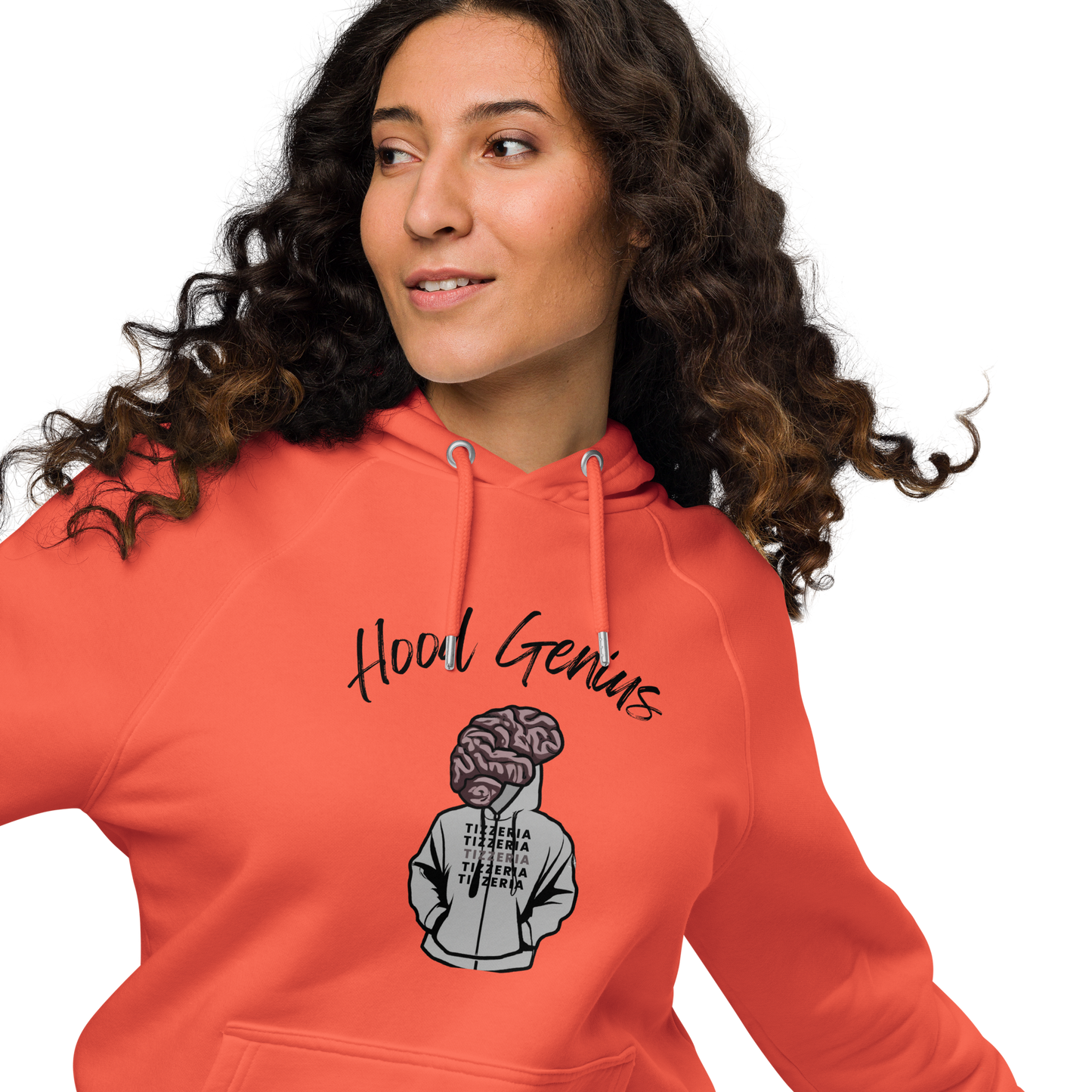 Hood Genius - Big Brain Unisex eco raglan hoodie