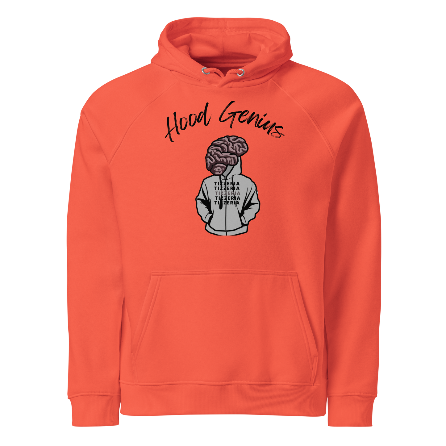 Hood Genius - Big Brain Unisex eco raglan hoodie