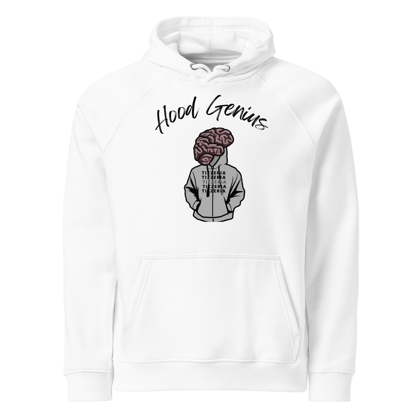 Hood Genius - Big Brain Unisex eco raglan hoodie